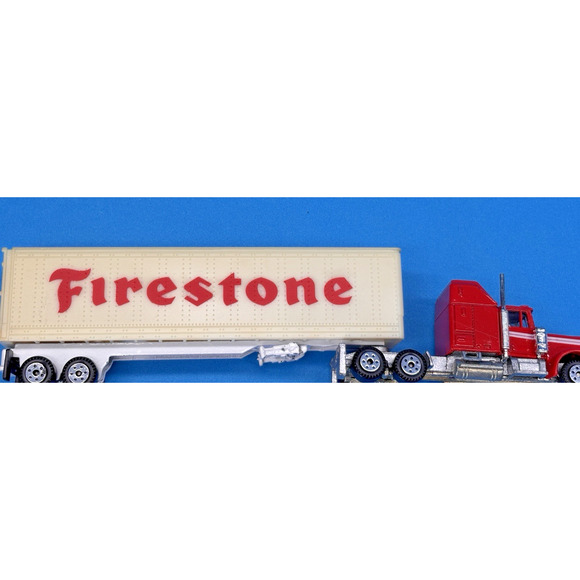 Vintage 82 Road Champs Kentworth HO 1/87 Diecast FIRESTONE Semi Truck Trailer - Picture 12 of 16